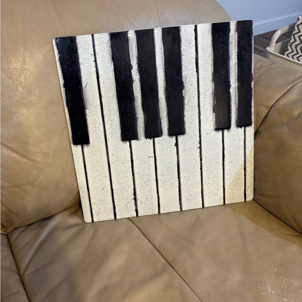 Hobby Lobby Black and White Piano Key Metal Tapestry